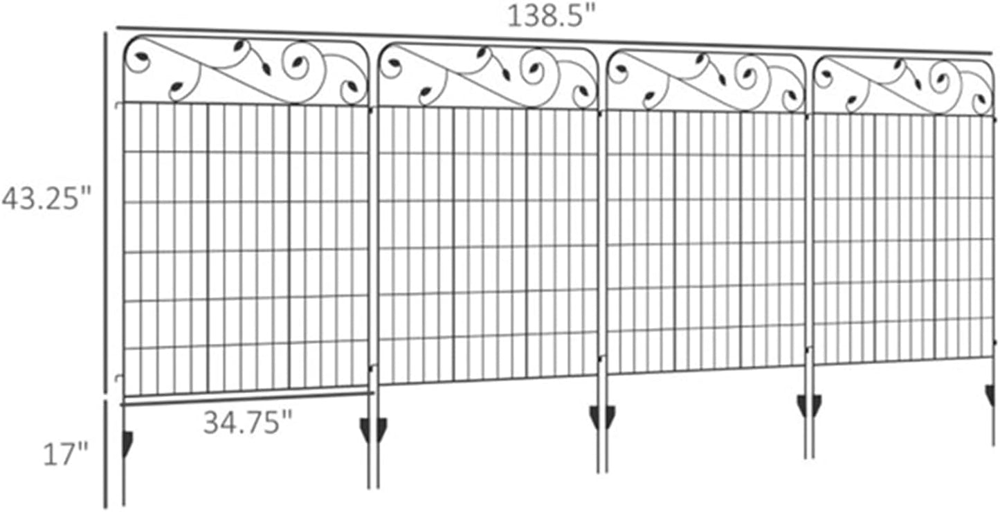 Garden Fence, Outdoor Courtyard Fence, Outdoor Fence Flower Bed, Indoor Balcony Decoration, Lawn Flower Fence