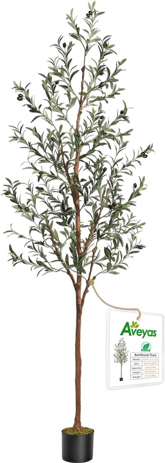Aveyas 5ft Artificial Cedar Topiary Trees for Outdoor Front Porch Door, 5 Feet Faux Potted Plants Evergreen Fake Pine Cypress Tree for Outside Home Decor (5 ft Tall) - Set of 2 Pack