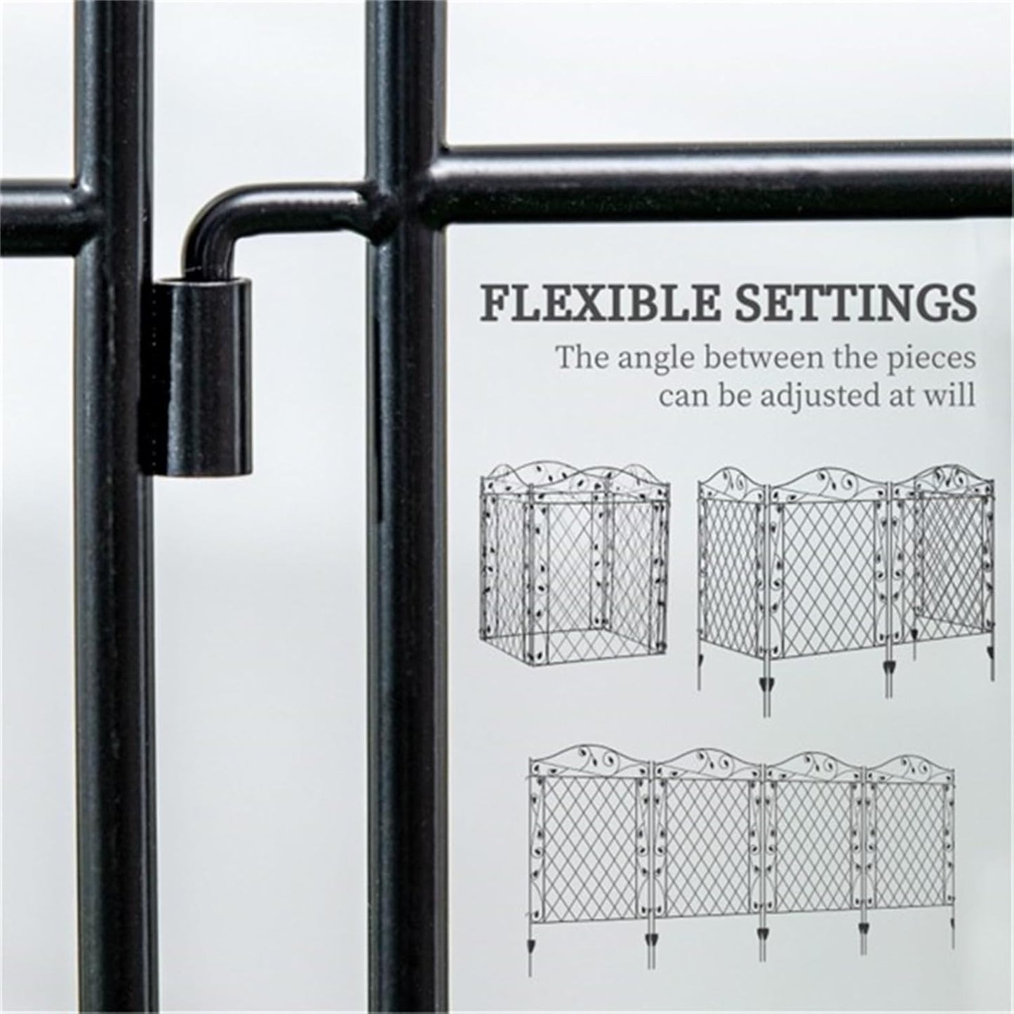 Garden Fence, Outdoor Courtyard Fence, Outdoor Fence Flower Bed, Indoor Balcony Decoration, Lawn Flower Fence