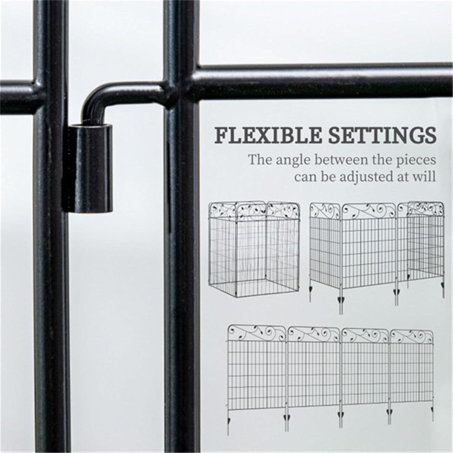 Garden Fence, Outdoor Courtyard Fence, Outdoor Fence Flower Bed, Indoor Balcony Decoration, Lawn Flower Fence