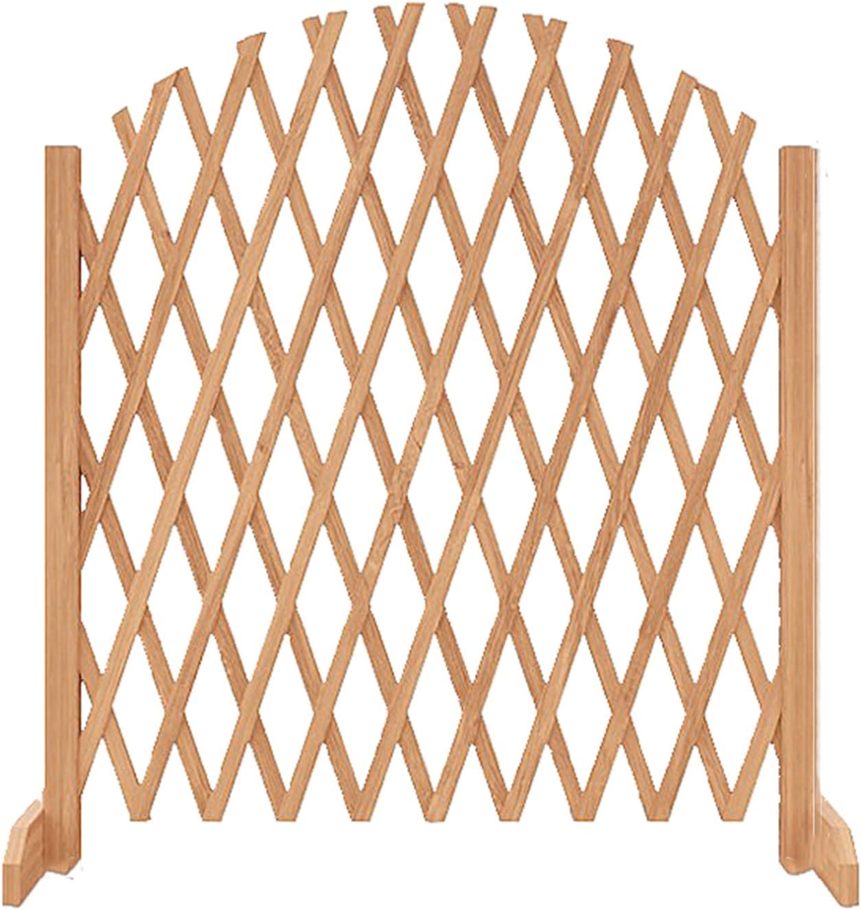 Expandable Retractable Wooden Garden Fence for Courtyard Decoration Blue 120x70cm A