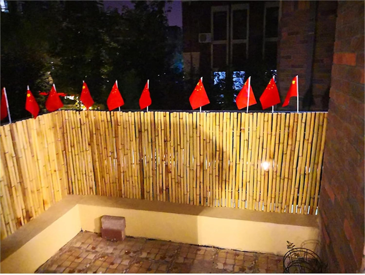 Privacy Bamboo Fence, Bamboo Fence Roll, Gardening Villa Courtyard Decoration Protection Partition Wall Panel, Easy to Assemble, 3ft/ 4ft/ 6ft High(Height 1.5mx2m/4.9x6.5ft)
