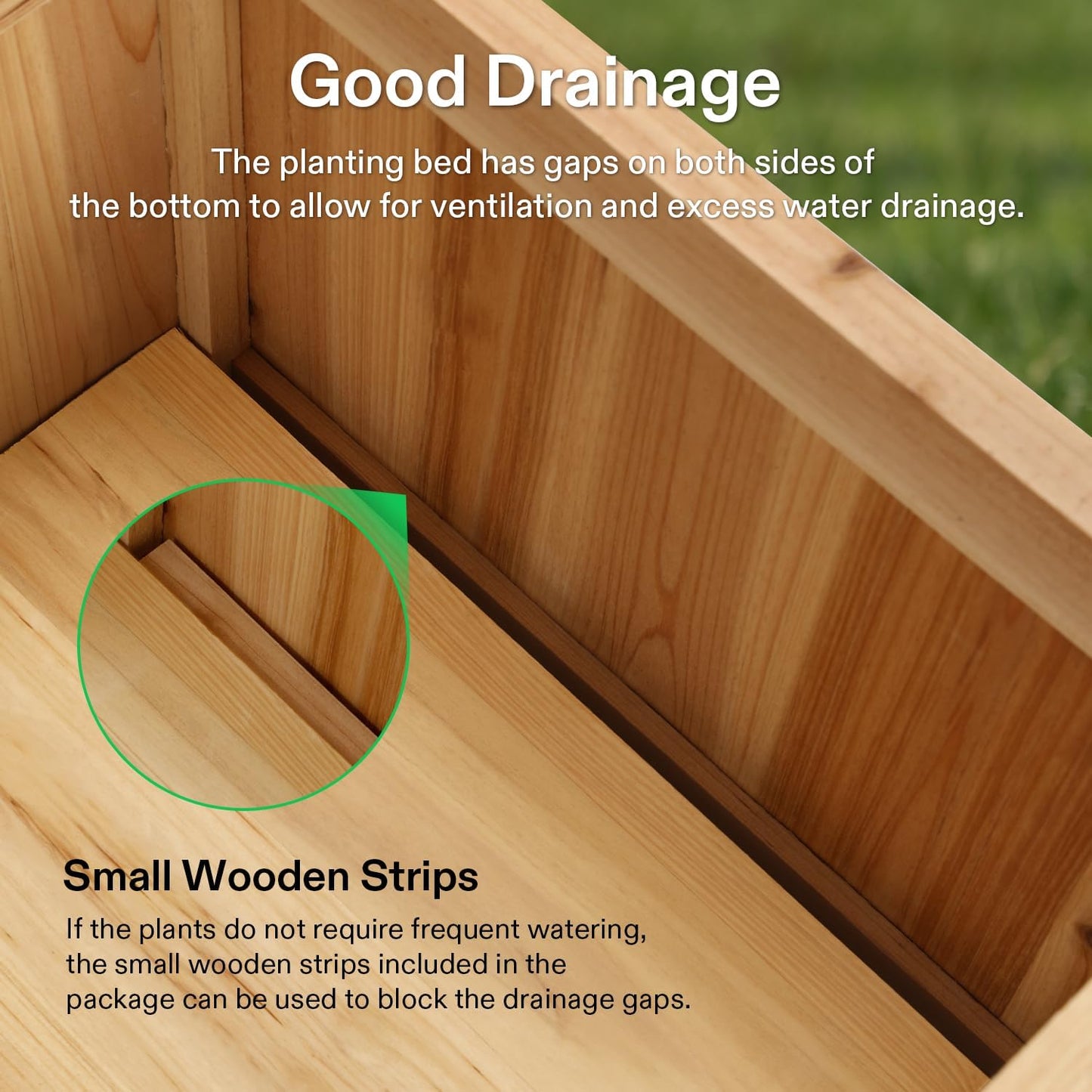 VIVOSUN 3.6 x 1.3Ft Wooden Raised Garden Bed, 43.5 x 16 x 14 Inches, Outdoor Wood Planter Box with Screwdriver and a Liner for Garden, Patio, Balcony, Backyard and Outdoors