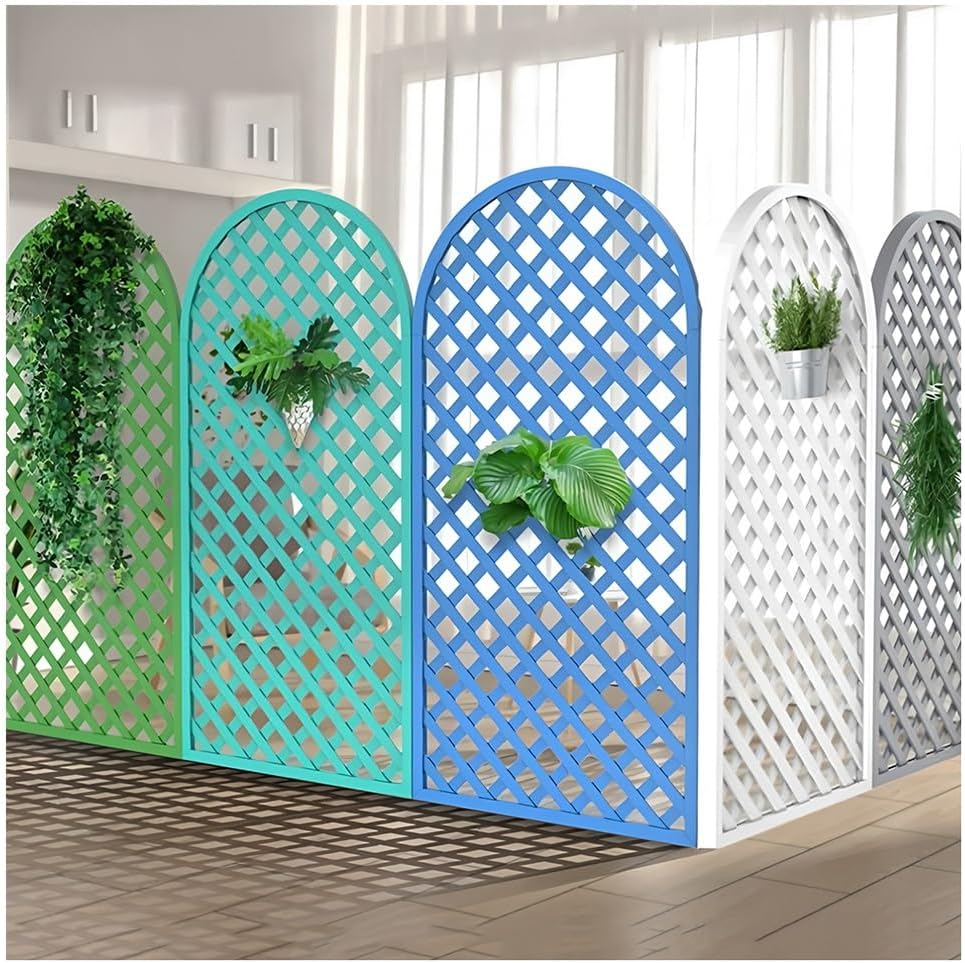 Outdoor Privacy Screens, Freestanding Splicable Decoration Fence, Garden Courtyard Fence Grid Partition, for Climbing Plants Outdoor(Gray,60x120 cm)