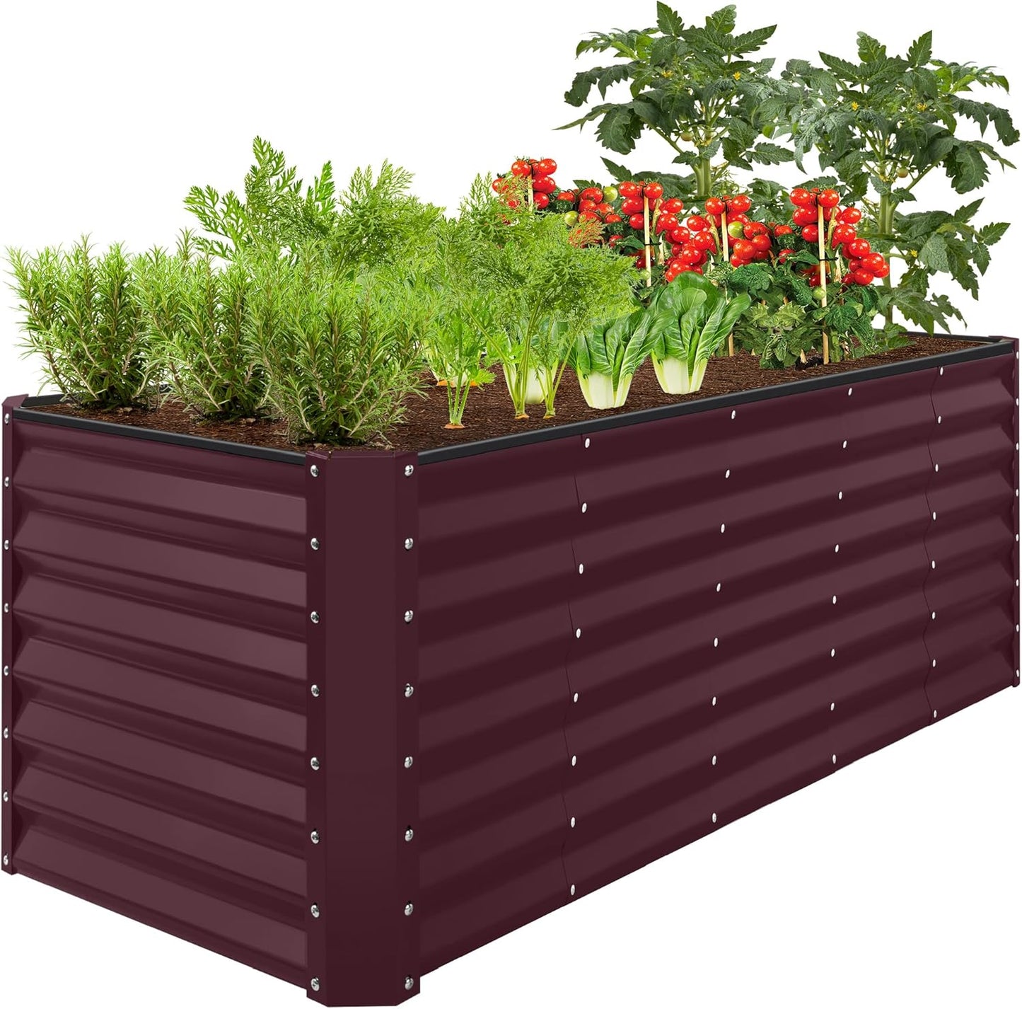 Best Choice Products 6x3x2ft Outdoor Metal Raised Garden Bed, Deep Root Box Planter for Vegetables, Flowers, Herbs, and Succulents w/ 269 Gallon Capacity - Gray