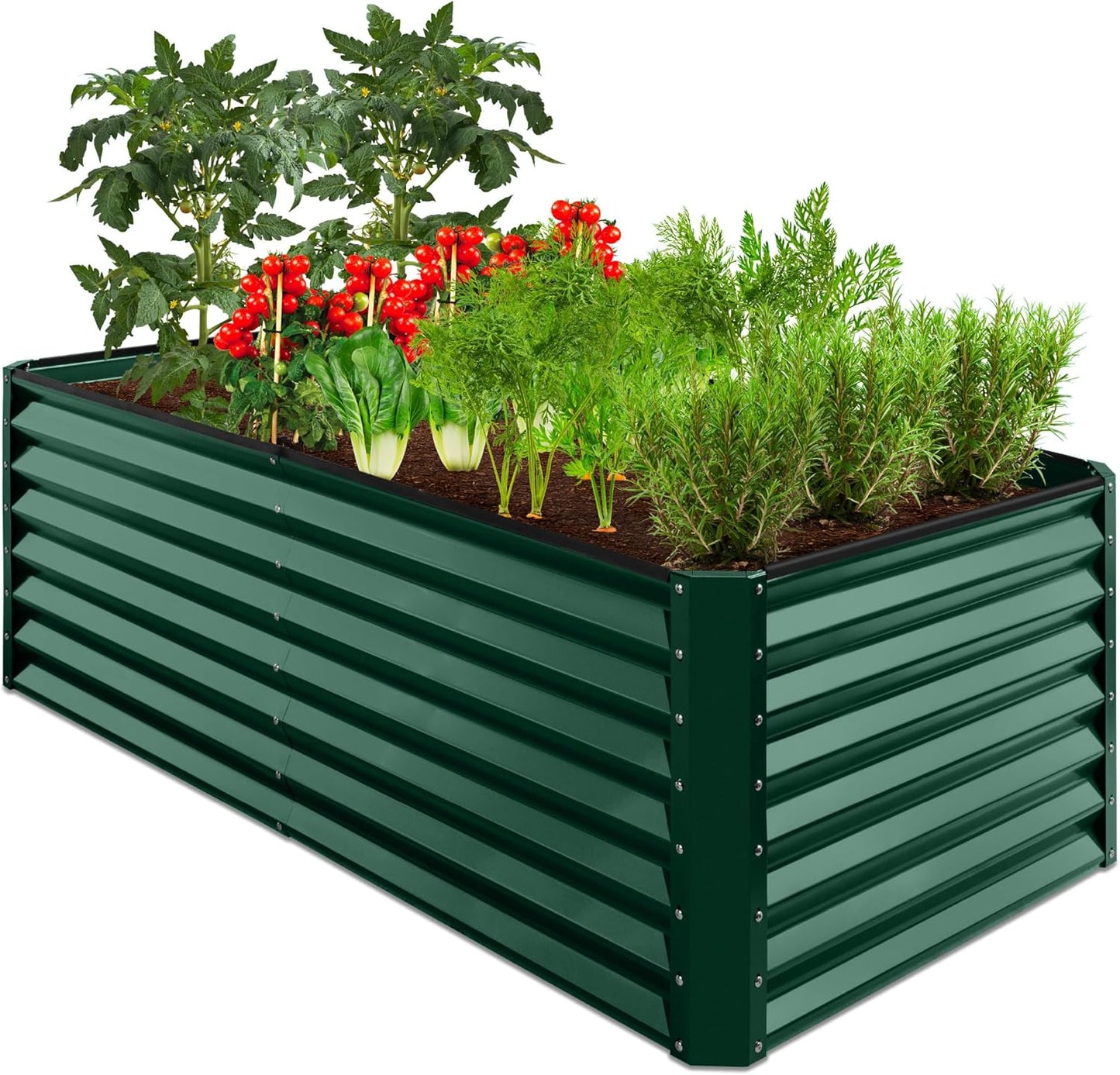 Best Choice Products 6x3x2ft Outdoor Metal Raised Garden Bed, Deep Root Box Planter for Vegetables, Flowers, Herbs, and Succulents w/ 269 Gallon Capacity - Gray