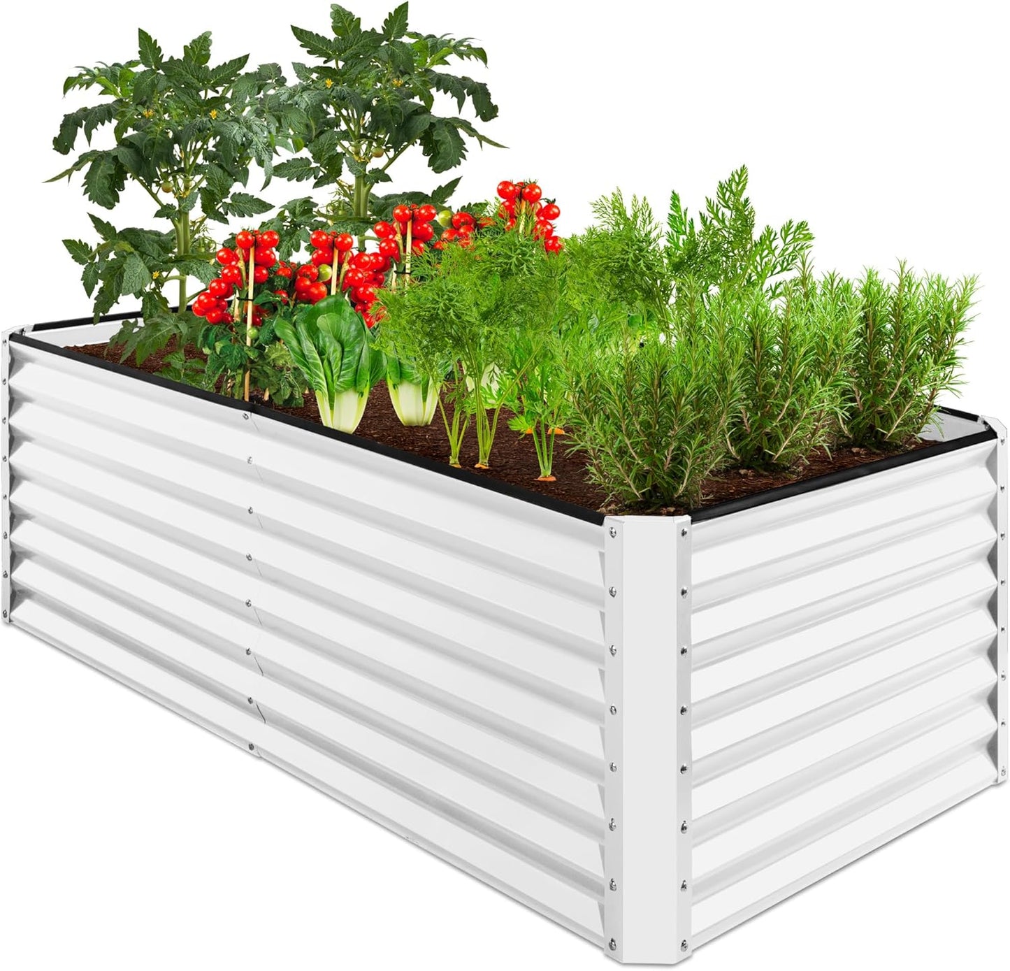 Best Choice Products 6x3x2ft Outdoor Metal Raised Garden Bed, Deep Root Box Planter for Vegetables, Flowers, Herbs, and Succulents w/ 269 Gallon Capacity - Gray
