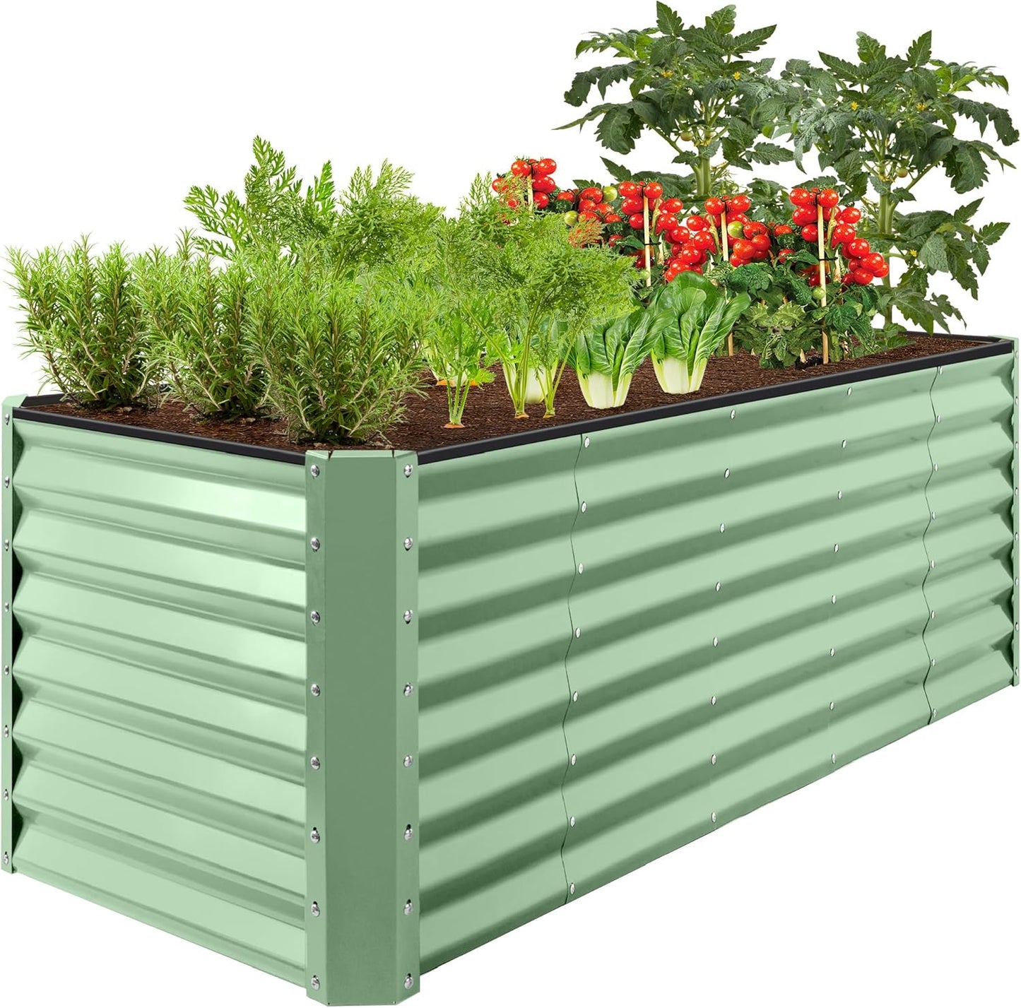 Best Choice Products 6x3x2ft Outdoor Metal Raised Garden Bed, Deep Root Box Planter for Vegetables, Flowers, Herbs, and Succulents w/ 269 Gallon Capacity - Gray