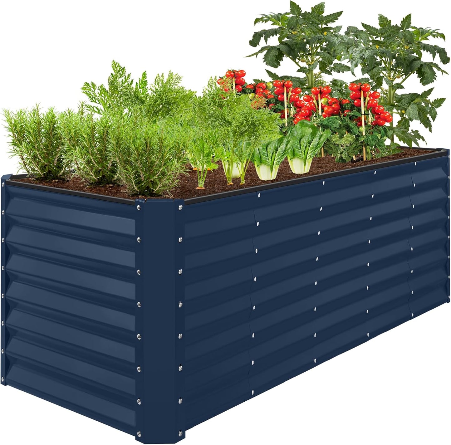 Best Choice Products 6x3x2ft Outdoor Metal Raised Garden Bed, Deep Root Box Planter for Vegetables, Flowers, Herbs, and Succulents w/ 269 Gallon Capacity - Gray