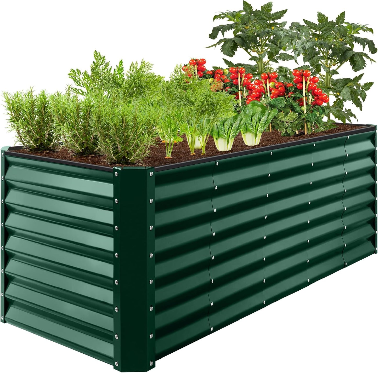 Best Choice Products 6x3x2ft Outdoor Metal Raised Garden Bed, Deep Root Box Planter for Vegetables, Flowers, Herbs, and Succulents w/ 269 Gallon Capacity - Gray