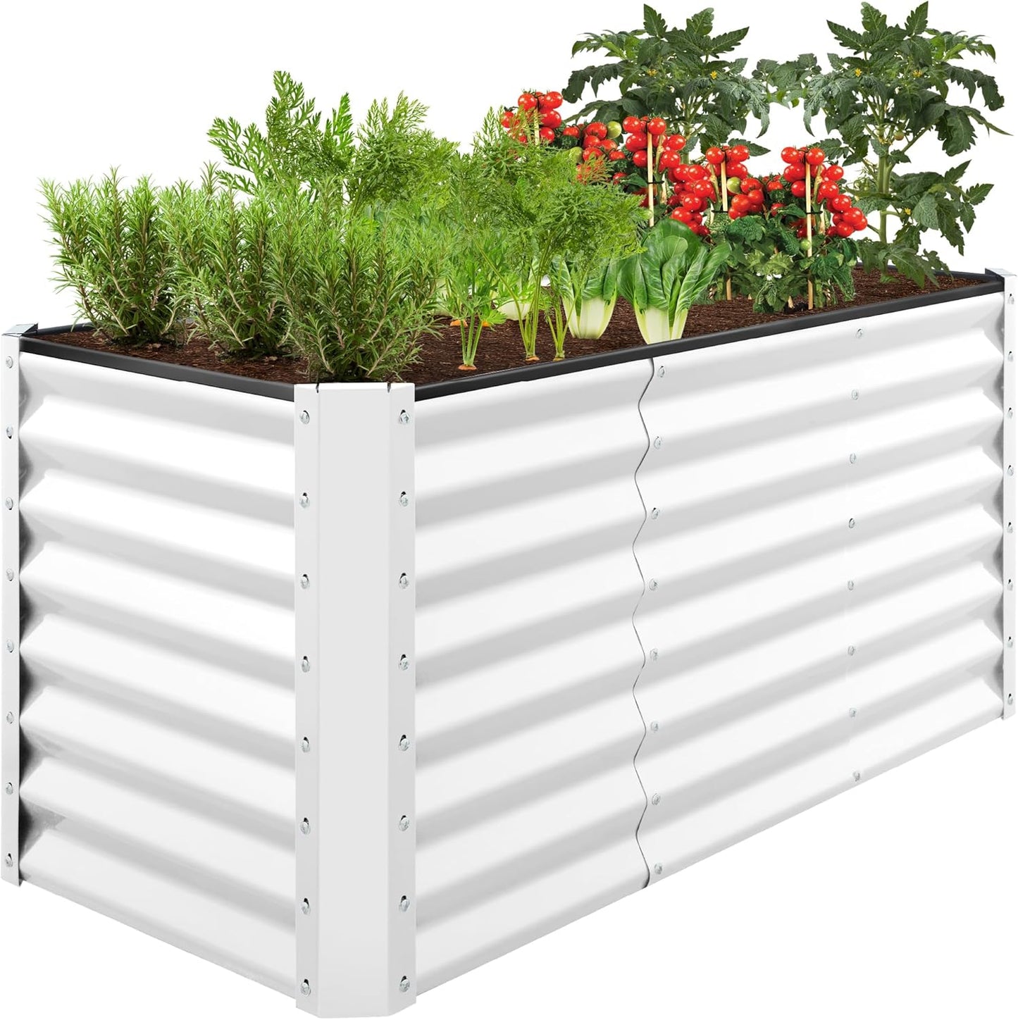 Best Choice Products 6x3x2ft Outdoor Metal Raised Garden Bed, Deep Root Box Planter for Vegetables, Flowers, Herbs, and Succulents w/ 269 Gallon Capacity - Gray