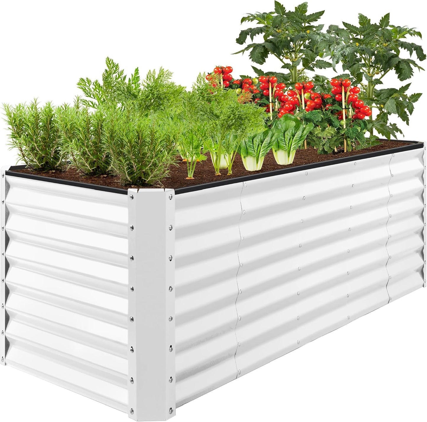 Best Choice Products 6x3x2ft Outdoor Metal Raised Garden Bed, Deep Root Box Planter for Vegetables, Flowers, Herbs, and Succulents w/ 269 Gallon Capacity - Gray