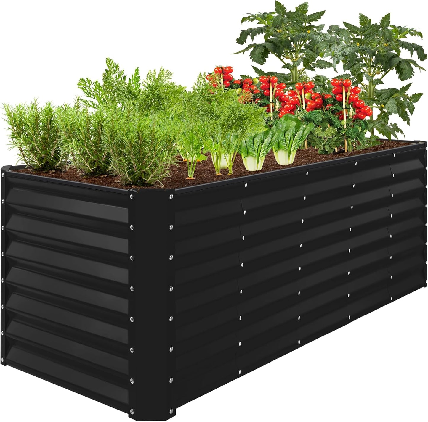 Best Choice Products 6x3x2ft Outdoor Metal Raised Garden Bed, Deep Root Box Planter for Vegetables, Flowers, Herbs, and Succulents w/ 269 Gallon Capacity - Gray