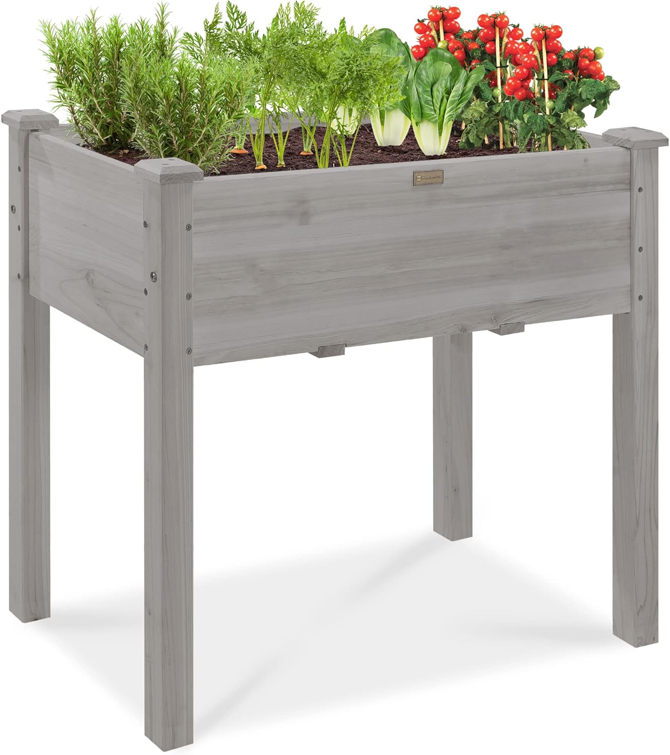 Best Choice Products 48 x 24 x 30 Inches Raised Garden Bed, Elevated Wood Planter Box Stand for Backyard, Patio, Balcony with Bed Liner, 200 Pound Capacity - Natural