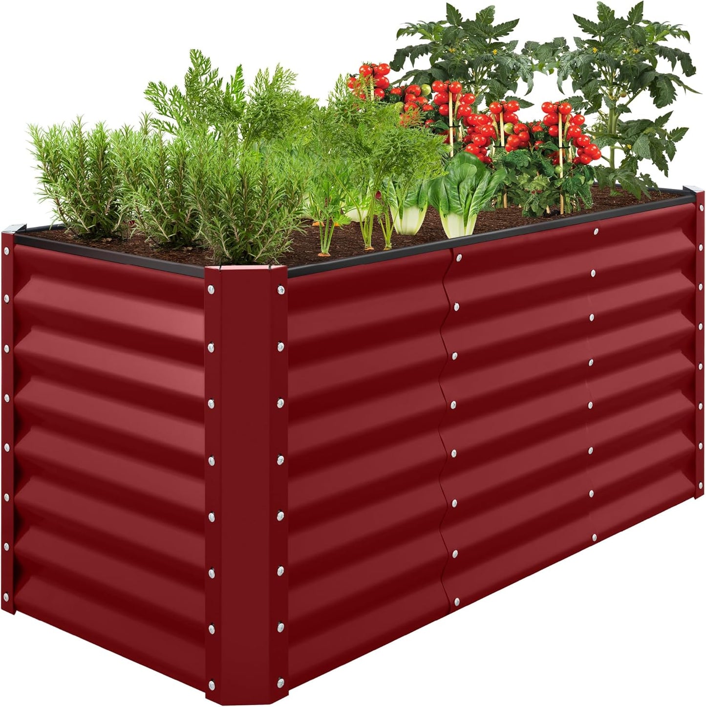Best Choice Products 6x3x2ft Outdoor Metal Raised Garden Bed, Deep Root Box Planter for Vegetables, Flowers, Herbs, and Succulents w/ 269 Gallon Capacity - Gray