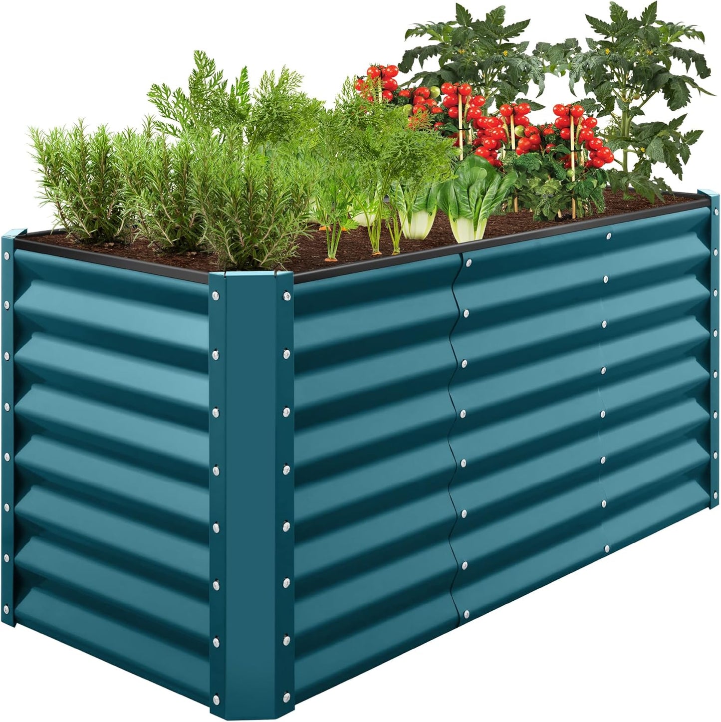 Best Choice Products 6x3x2ft Outdoor Metal Raised Garden Bed, Deep Root Box Planter for Vegetables, Flowers, Herbs, and Succulents w/ 269 Gallon Capacity - Gray