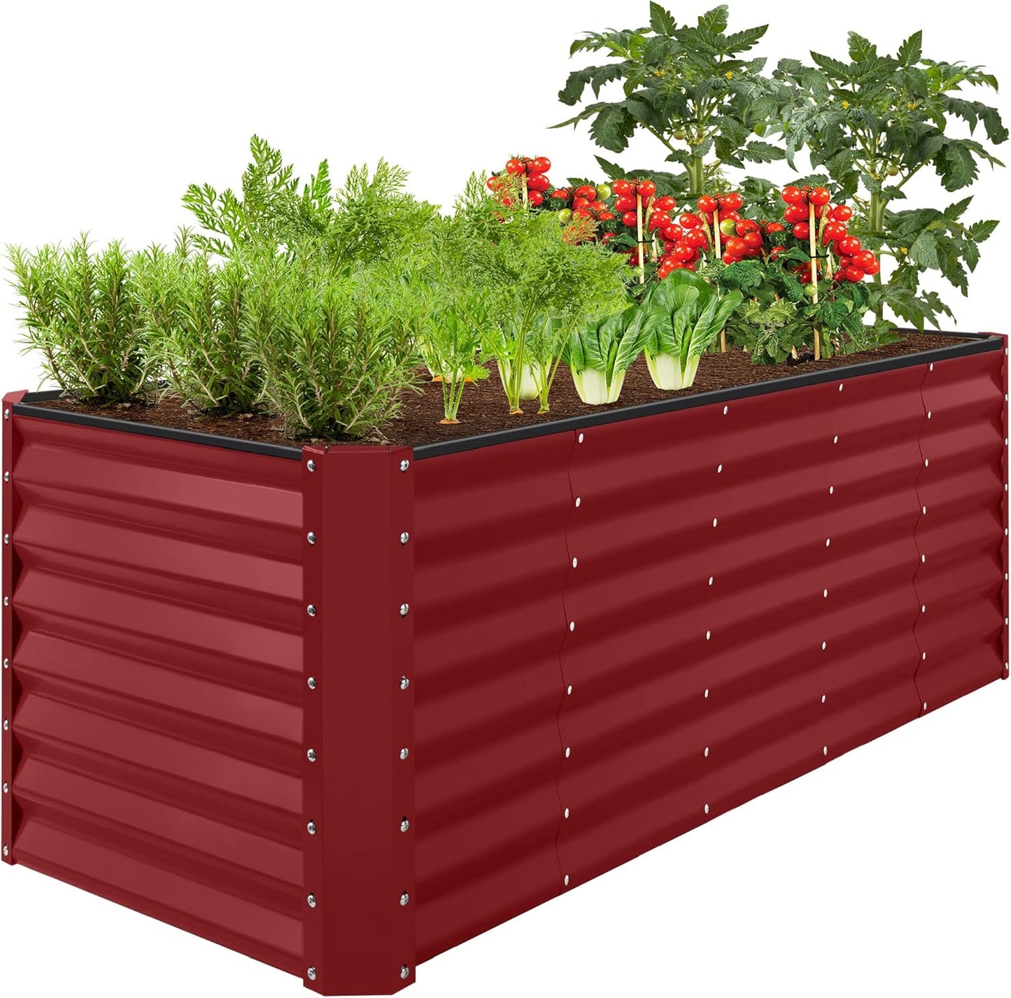 Best Choice Products 6x3x2ft Outdoor Metal Raised Garden Bed, Deep Root Box Planter for Vegetables, Flowers, Herbs, and Succulents w/ 269 Gallon Capacity - Gray
