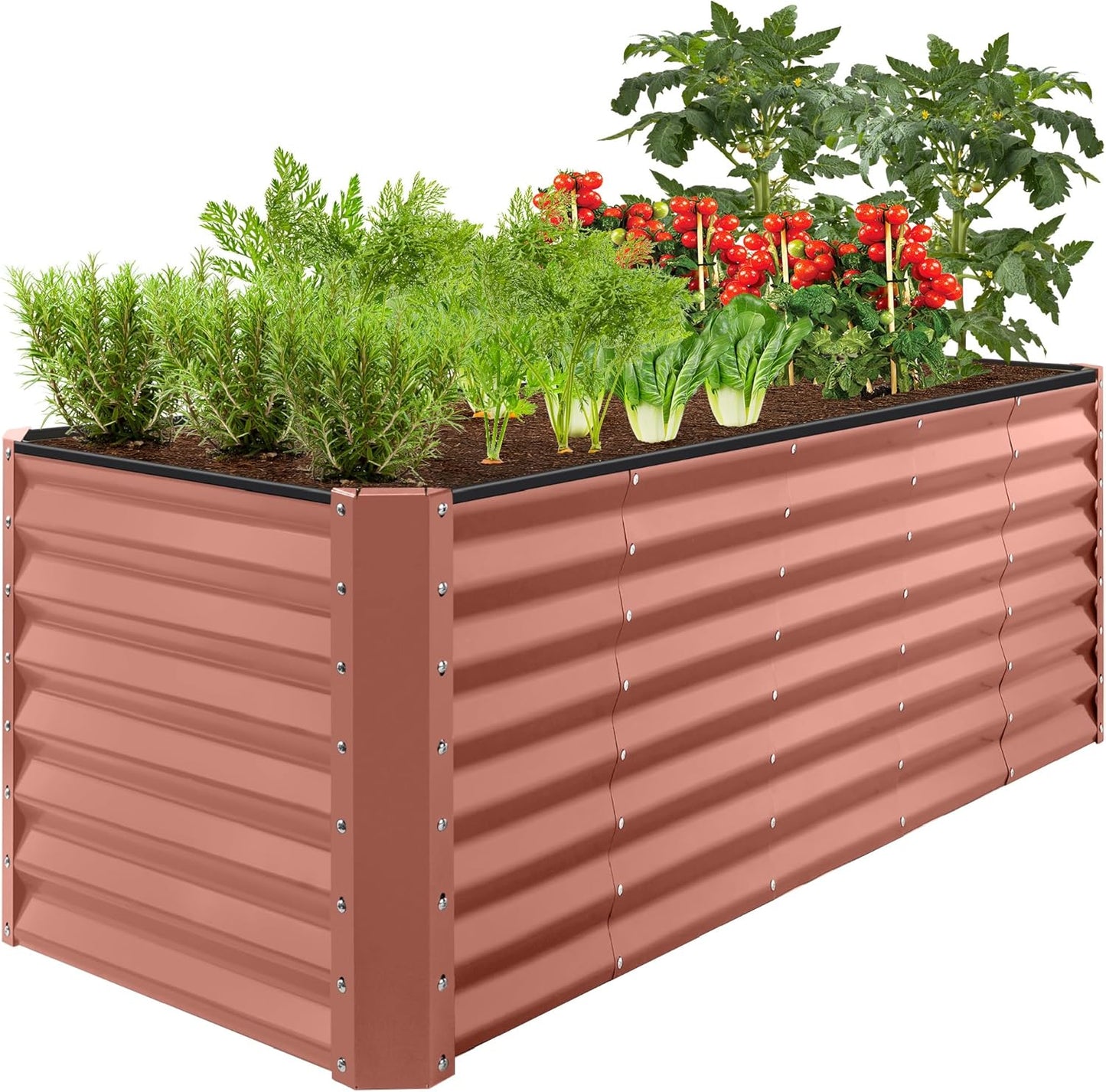 Best Choice Products 6x3x2ft Outdoor Metal Raised Garden Bed, Deep Root Box Planter for Vegetables, Flowers, Herbs, and Succulents w/ 269 Gallon Capacity - Gray