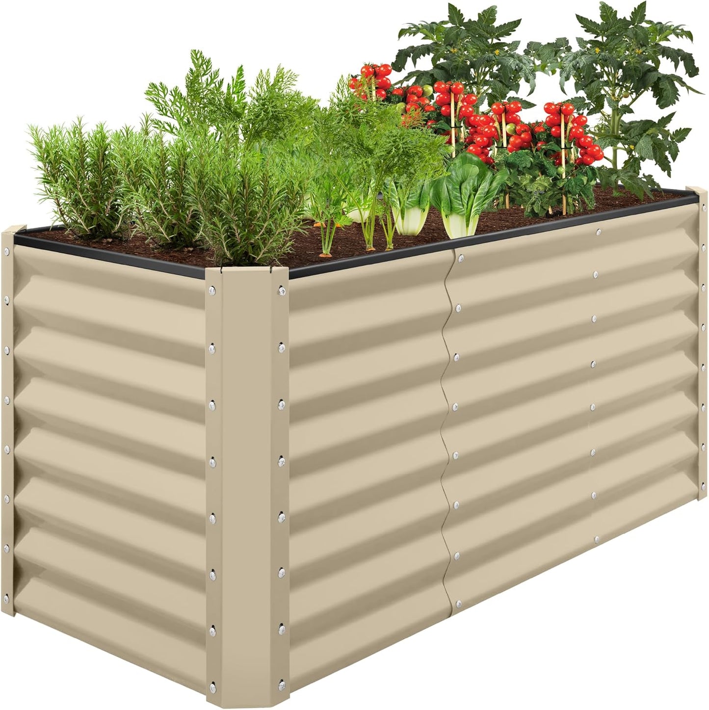 Best Choice Products 6x3x2ft Outdoor Metal Raised Garden Bed, Deep Root Box Planter for Vegetables, Flowers, Herbs, and Succulents w/ 269 Gallon Capacity - Gray