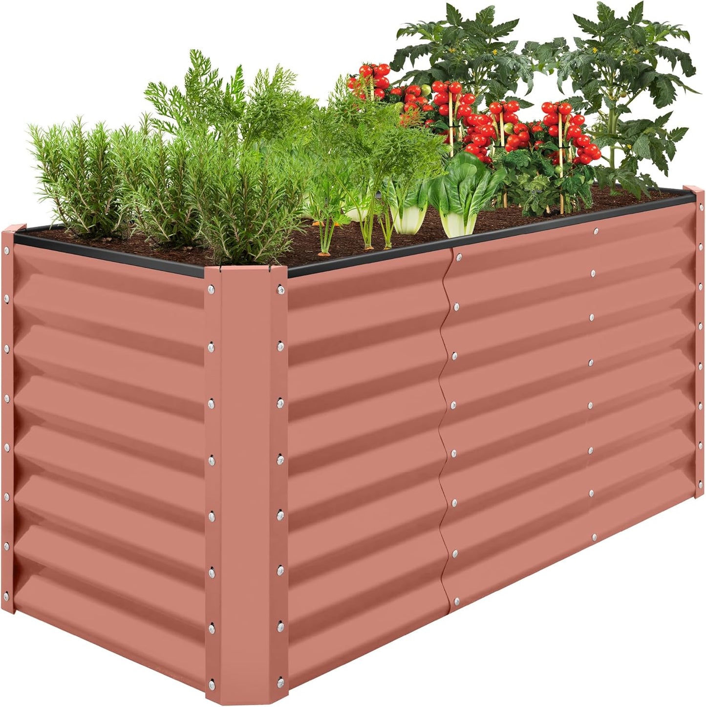 Best Choice Products 6x3x2ft Outdoor Metal Raised Garden Bed, Deep Root Box Planter for Vegetables, Flowers, Herbs, and Succulents w/ 269 Gallon Capacity - Gray