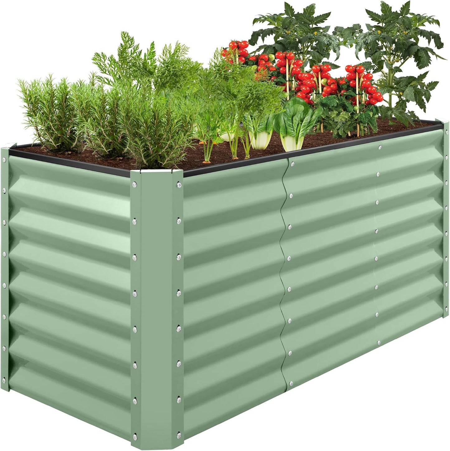 Best Choice Products 6x3x2ft Outdoor Metal Raised Garden Bed, Deep Root Box Planter for Vegetables, Flowers, Herbs, and Succulents w/ 269 Gallon Capacity - Gray