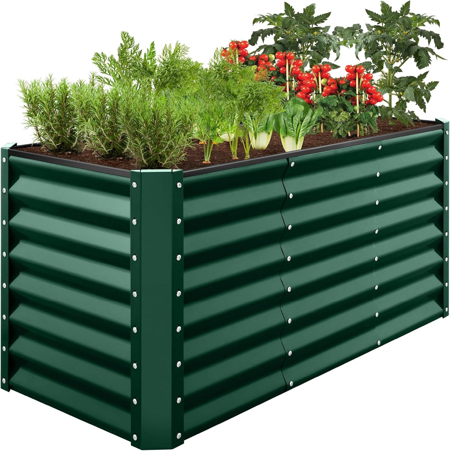 Best Choice Products 6x3x2ft Outdoor Metal Raised Garden Bed, Deep Root Box Planter for Vegetables, Flowers, Herbs, and Succulents w/ 269 Gallon Capacity - Gray