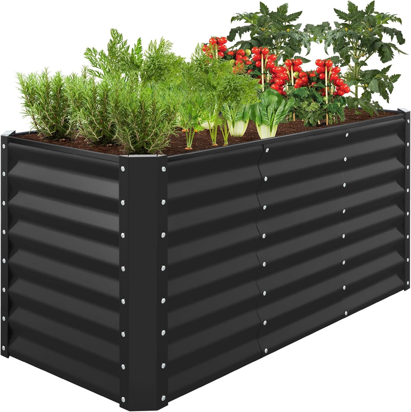 Best Choice Products 6x3x2ft Outdoor Metal Raised Garden Bed, Deep Root Box Planter for Vegetables, Flowers, Herbs, and Succulents w/ 269 Gallon Capacity - Gray