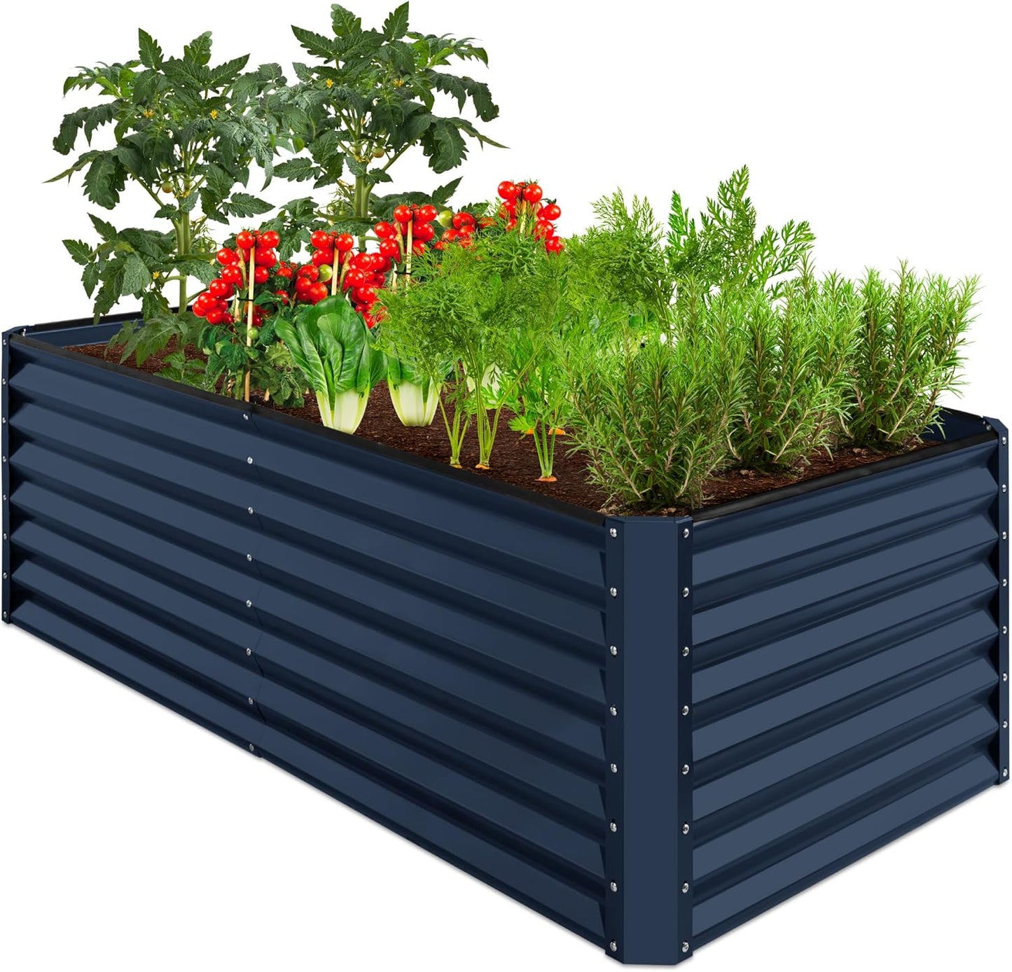 Best Choice Products 6x3x2ft Outdoor Metal Raised Garden Bed, Deep Root Box Planter for Vegetables, Flowers, Herbs, and Succulents w/ 269 Gallon Capacity - Gray