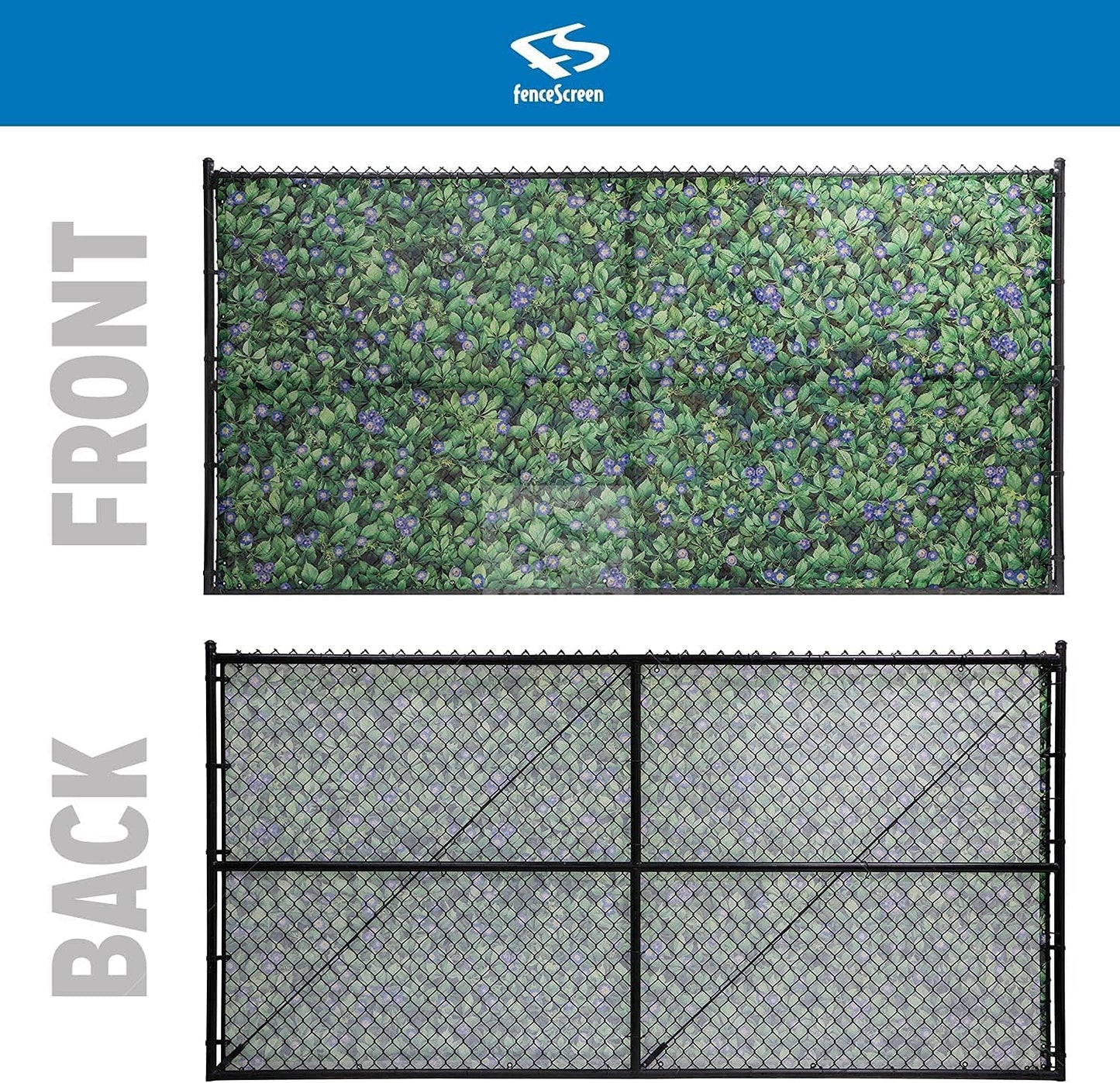 Morning Glory Purple Scenic Designer Fence Screen (6ft x 25ft)