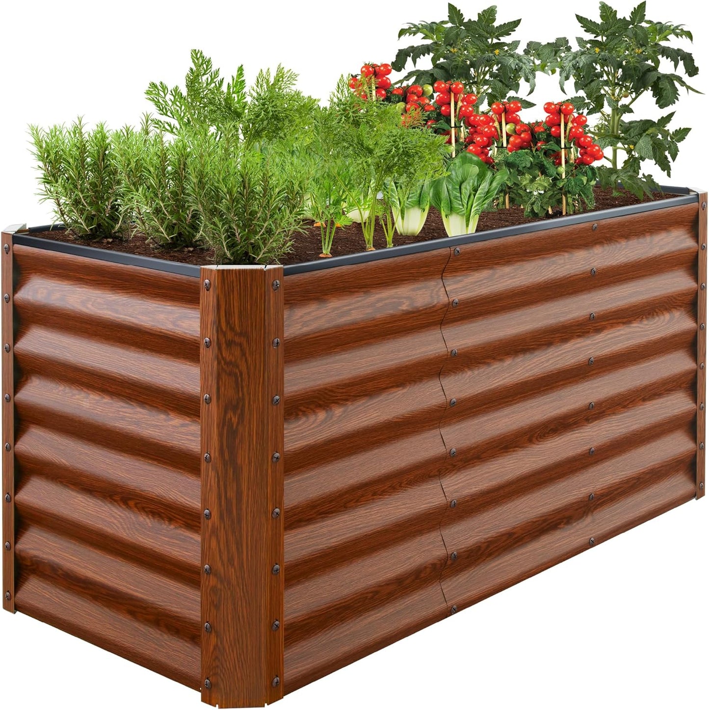 Best Choice Products 6x3x2ft Outdoor Metal Raised Garden Bed, Deep Root Box Planter for Vegetables, Flowers, Herbs, and Succulents w/ 269 Gallon Capacity - Gray