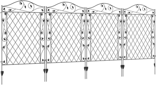 Garden Fence, Outdoor Courtyard Fence, Outdoor Fence Flower Bed, Indoor Balcony Decoration, Lawn Flower Fence