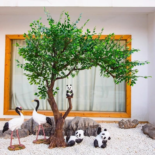 Fake Tree Simulation Tree Large Simulation Banyan Tree Interior Decoration Tree Floor Living Room Plant Artificial Big Tree Hotel Green Plant(HxW 2mx1.6m)