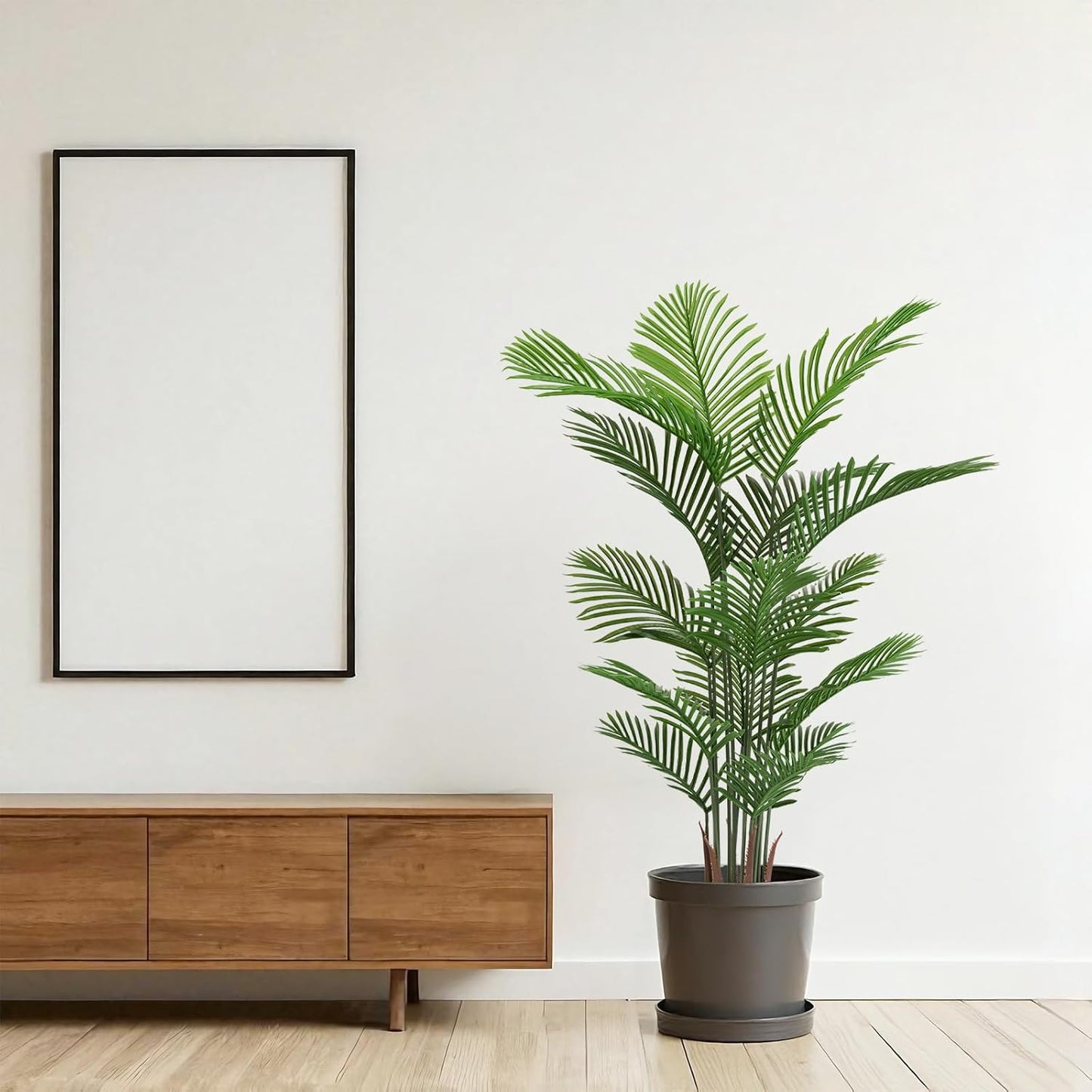 Artificial Betel Nut Tree, 63 Inch Tall Tropical Pyrethroid Potted Plant, Perfect Simulation of Tropical Plants, Used for Indoor or Outdoor Home, Office or Garden Decoration, 2 Trees/Set