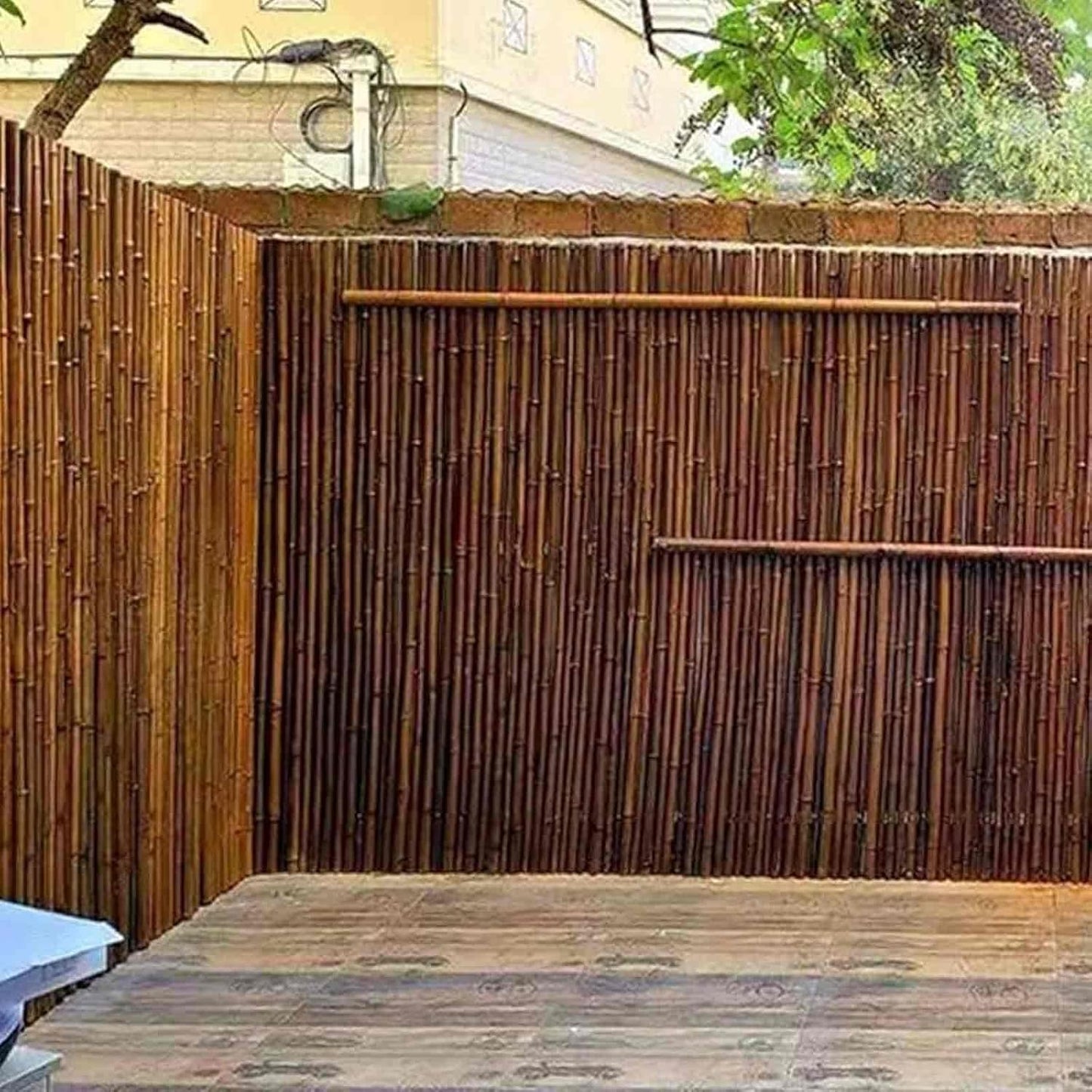 Bamboo Privacy Fence, Natural Reed Fencing, Reed Fencing, Gardening Villa Courtyard Decoration Protection Partition Wall Panel, Easy to Assemble, 3ft/ 5ft/ 6ft/ 6.5ft High(Height 1mx2m/3.2x6.5ft)