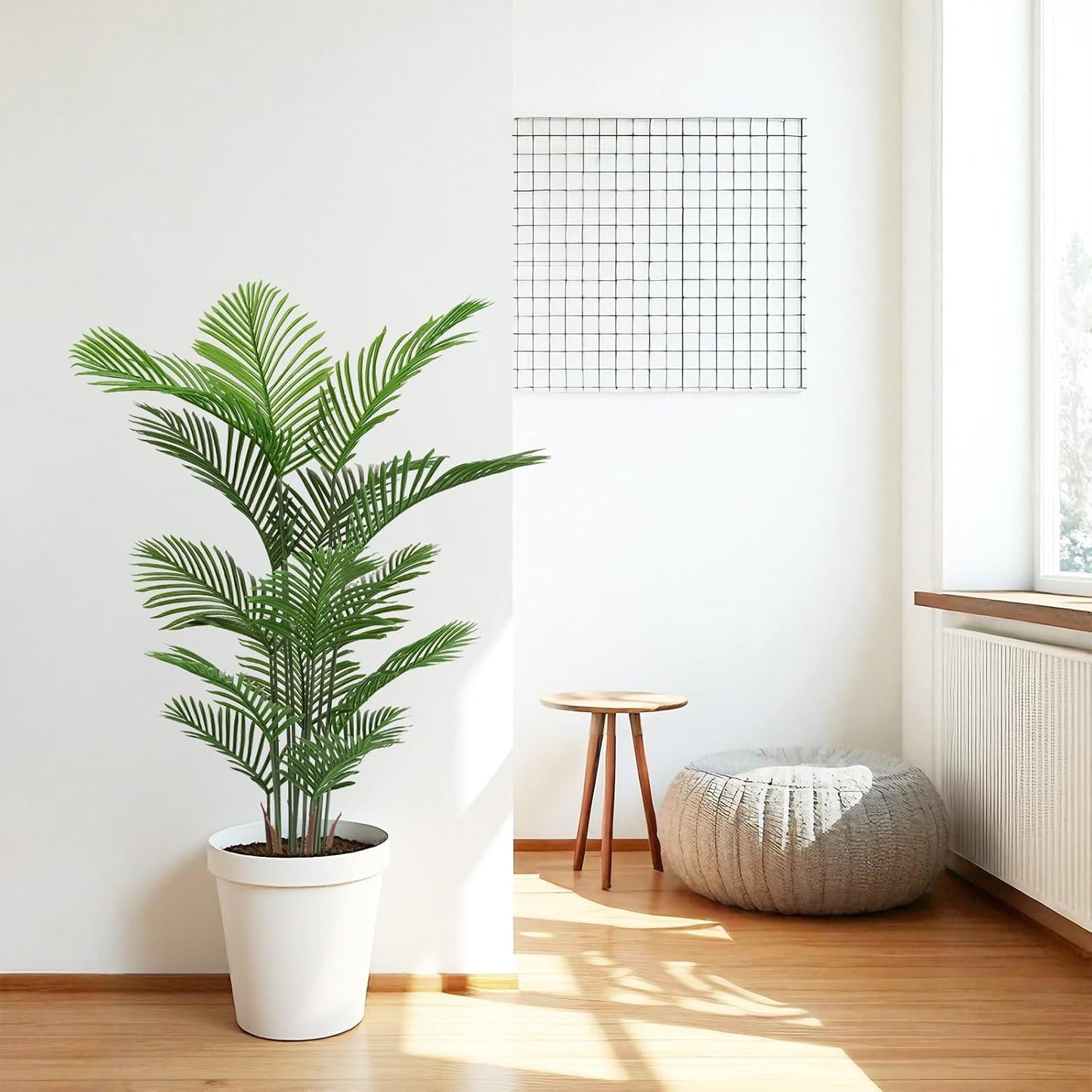 Artificial Betel Nut Tree, 63 Inch Tall Tropical Pyrethroid Potted Plant, Perfect Simulation of Tropical Plants, Used for Indoor or Outdoor Home, Office or Garden Decoration, 2 Trees/Set