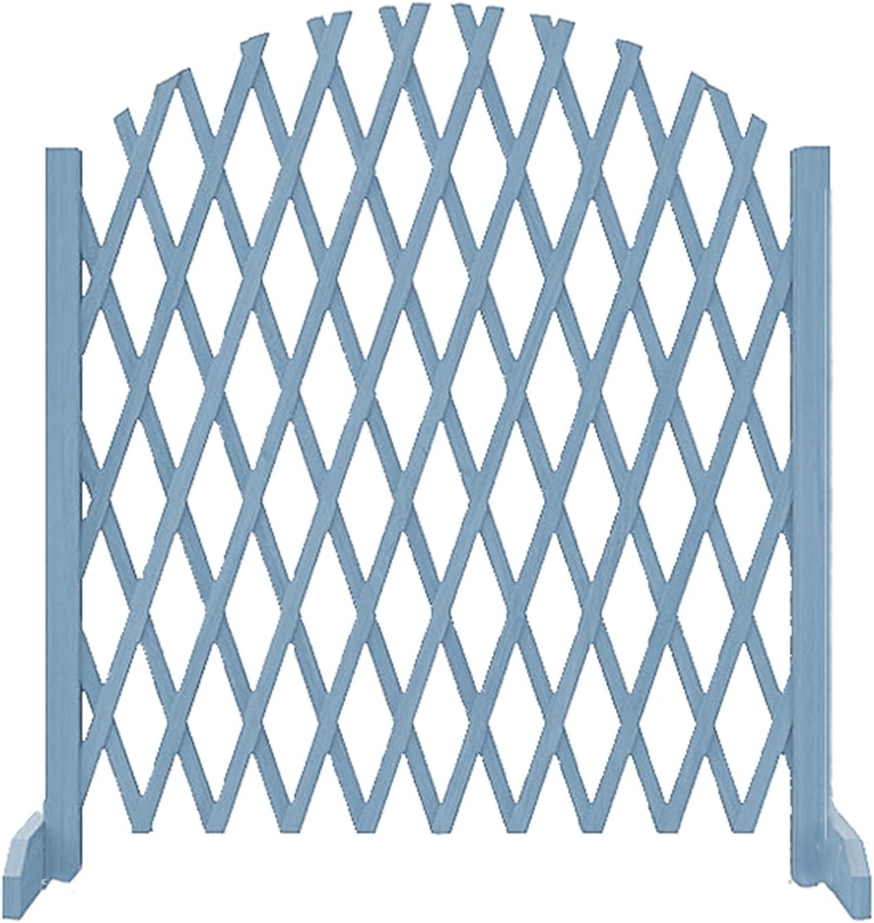 Expandable Retractable Wooden Garden Fence for Courtyard Decoration Blue 120x70cm A
