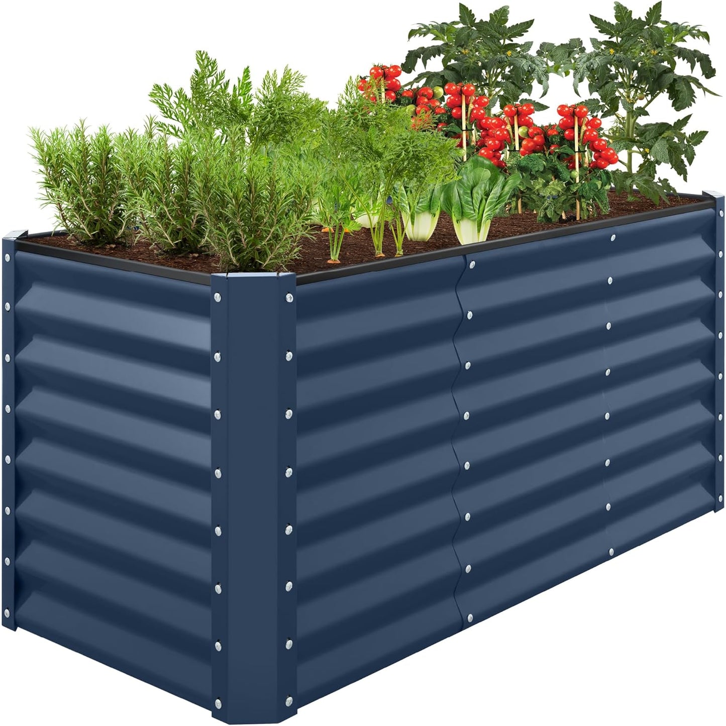 Best Choice Products 6x3x2ft Outdoor Metal Raised Garden Bed, Deep Root Box Planter for Vegetables, Flowers, Herbs, and Succulents w/ 269 Gallon Capacity - Gray
