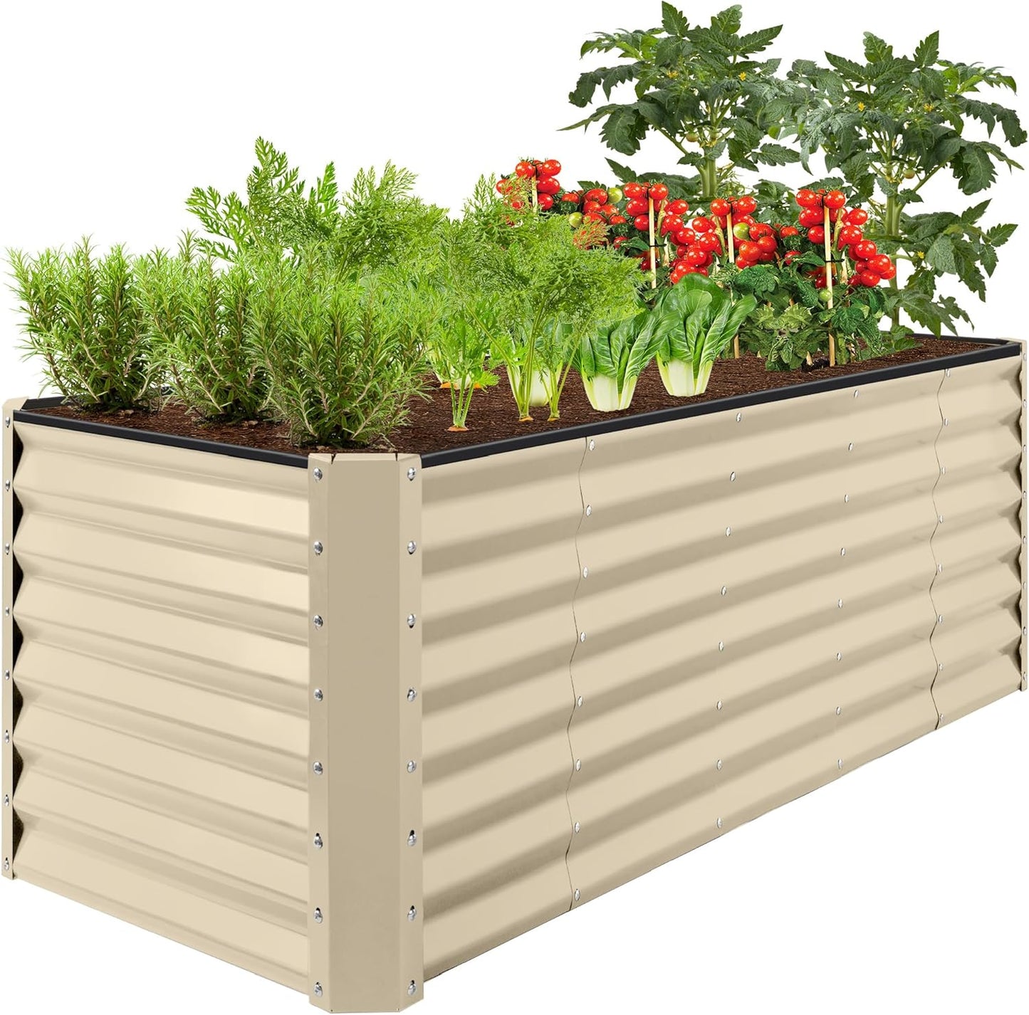 Best Choice Products 6x3x2ft Outdoor Metal Raised Garden Bed, Deep Root Box Planter for Vegetables, Flowers, Herbs, and Succulents w/ 269 Gallon Capacity - Gray