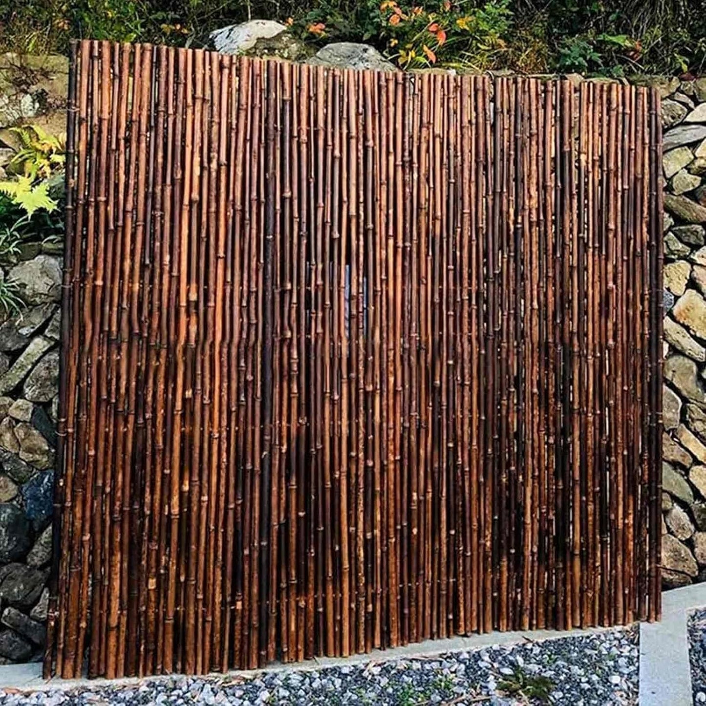 Reed Fencing, Bamboo Privacy Fence, Bamboo Wall Panel, Gardening Villa Courtyard Decoration Protection Partition Wall Panel, Easy to Assemble, 3ft/ 5ft/ 6ft/ 6.5ft High(Height 2mx2m/6.5x6.5ft)