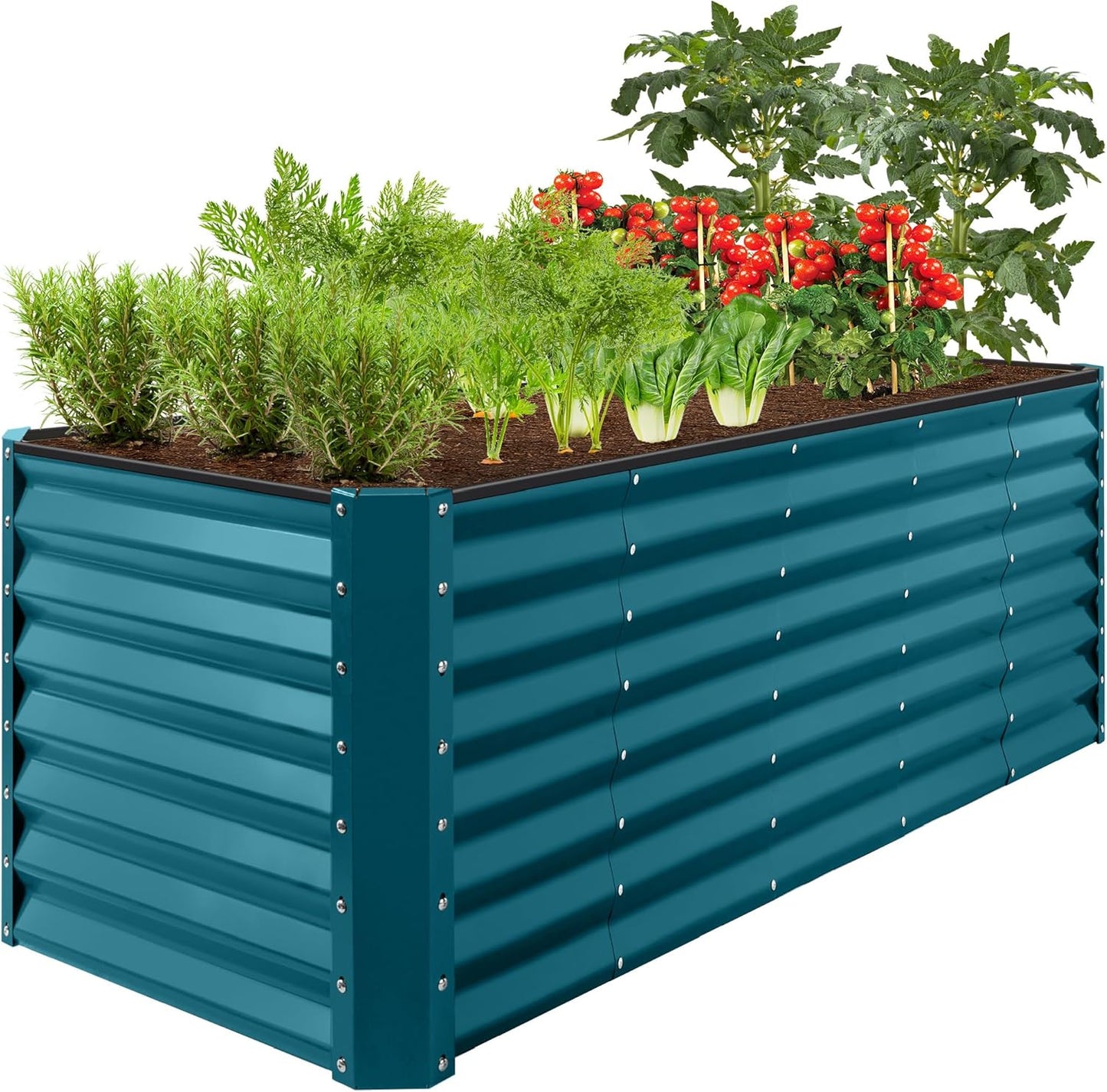 Best Choice Products 6x3x2ft Outdoor Metal Raised Garden Bed, Deep Root Box Planter for Vegetables, Flowers, Herbs, and Succulents w/ 269 Gallon Capacity - Gray